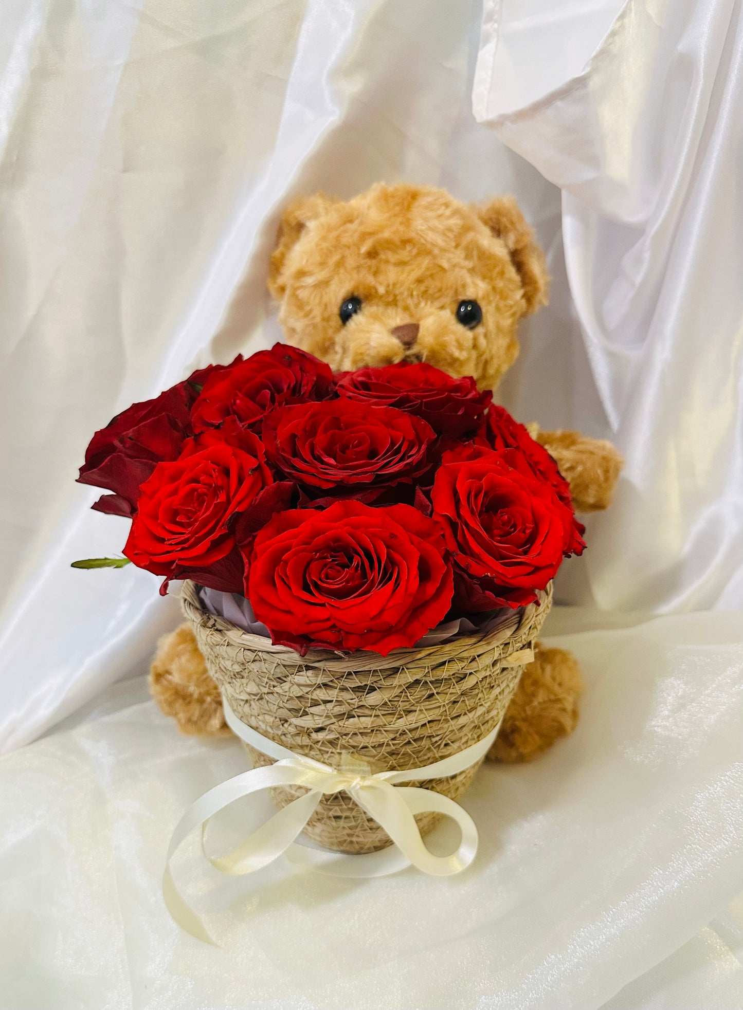 Valentine Red Rose Bear